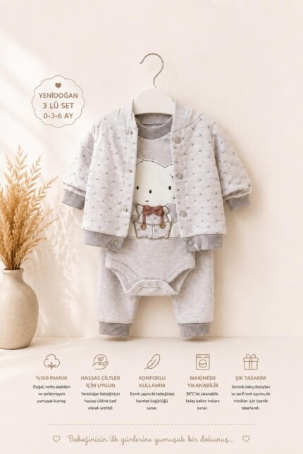 bebek 3lü set erkek